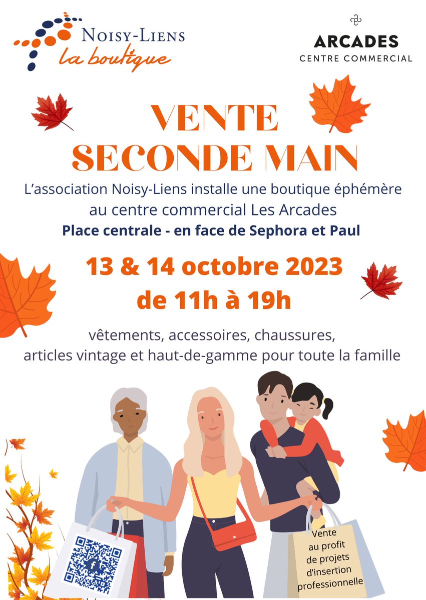 SandraUFDS's tweet photo. Vente seconde main : on vous attend nombreux pour découvrir une nouvelle façon de consommer tout en faisant une bonne action. Les bénéfices seront au profit de nos ateliers d’insertion professionnelle. #noisylegrand #cclesarcades https://t.co/s5tkwDo5d7