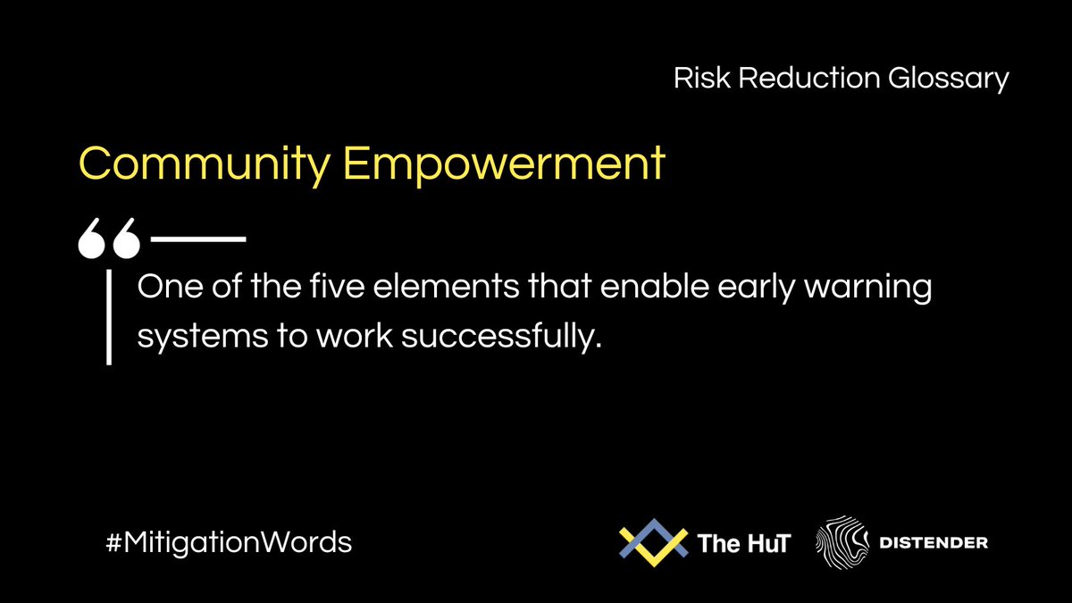 We end our #MitigationWords campaign in parallel with the International Day for Nature Disaster Reduction. 

This week's word is #community empowerment, an essential asset to be integrated into multi-hazard warning systems in order to properly tackle #climatechange consequences.