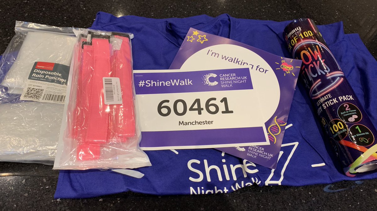 Friday 13th let’s be having you! Looking forward to doing the @CR_UK 10k Shine Walk tonight with @heatherwaters15 Can you all please pray for some dry weather this evening! 🙏 Rain ponchos at the ready ☔️