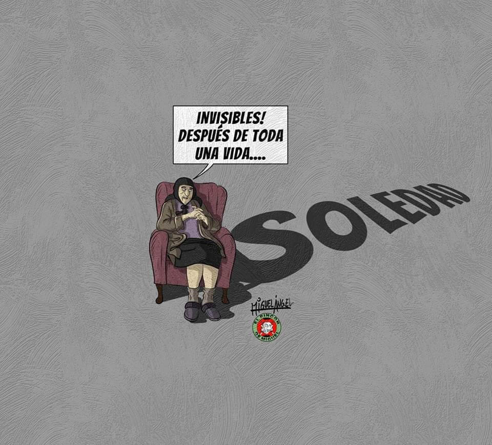 ElRincondMiguel's tweet photo. Qué nuestros mayores, no se hagan invisibles, cuando más nos necesitan.
#soledadnodeseada 
#mayores https://t.co/KloNxHaf9B
