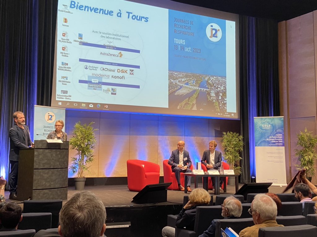 🔴 #J2R 2023 <a href="/SPLF_SocPneumo/">Société de Pneumologie de Langue Française (SPLF)</a>✨

Coup d'envoi des journées de #recherche 🔬respiratoire 🫁 au palais des Congrès de <a href="/villedetours/">Ville de Tours</a> ! 
Un concentré de chercheurs qui partagent leur innovation et découverte 💡 dans les #maladiesrespiratoires 
Merci 🙏 @GroupeJ2r 
#maladiesrares