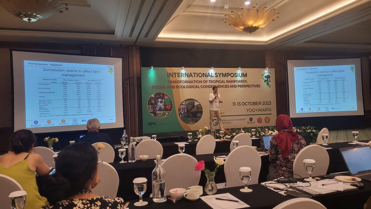 Yesterday, we had the opportunity to present our data collection and ongoing research on the Costa Rican oil palm sector at the #internationalsymposium of @efforts_crc990 in #Yogyakarta, Indonesia together with Gabriela Carbajo (C01) and Tobias Bähr (C08) #oilpalm #landusechange