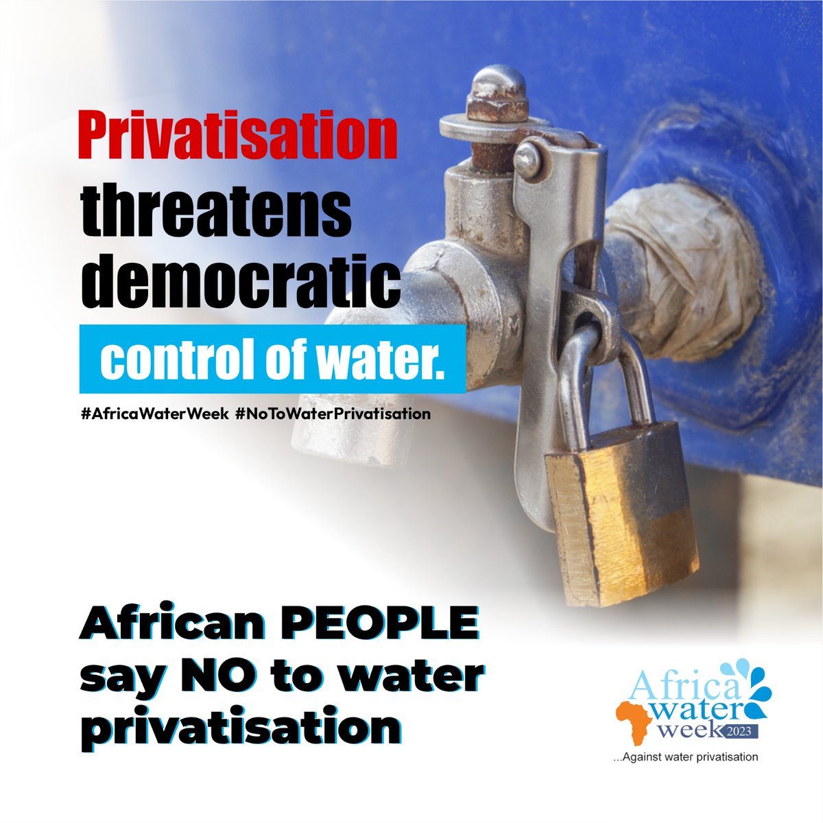 Osaro001's tweet photo. African people say no to water privatization
#AfricaWaterWeek2023 #NoToWaterPrivatisation
#ProtectAfricasWater
@CAPPAfrica https://t.co/1xhfz8nbO2