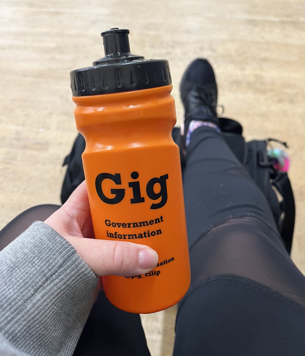Reflecting at kickboxing last night on the amazing work the @gig_cilip committee have done this year and how happy I am to be part of that group 👏🏻

Looking forward to 2024 already, with more opportunities for you to get your hands on of these stylish bottles! 

#governmentinfo
