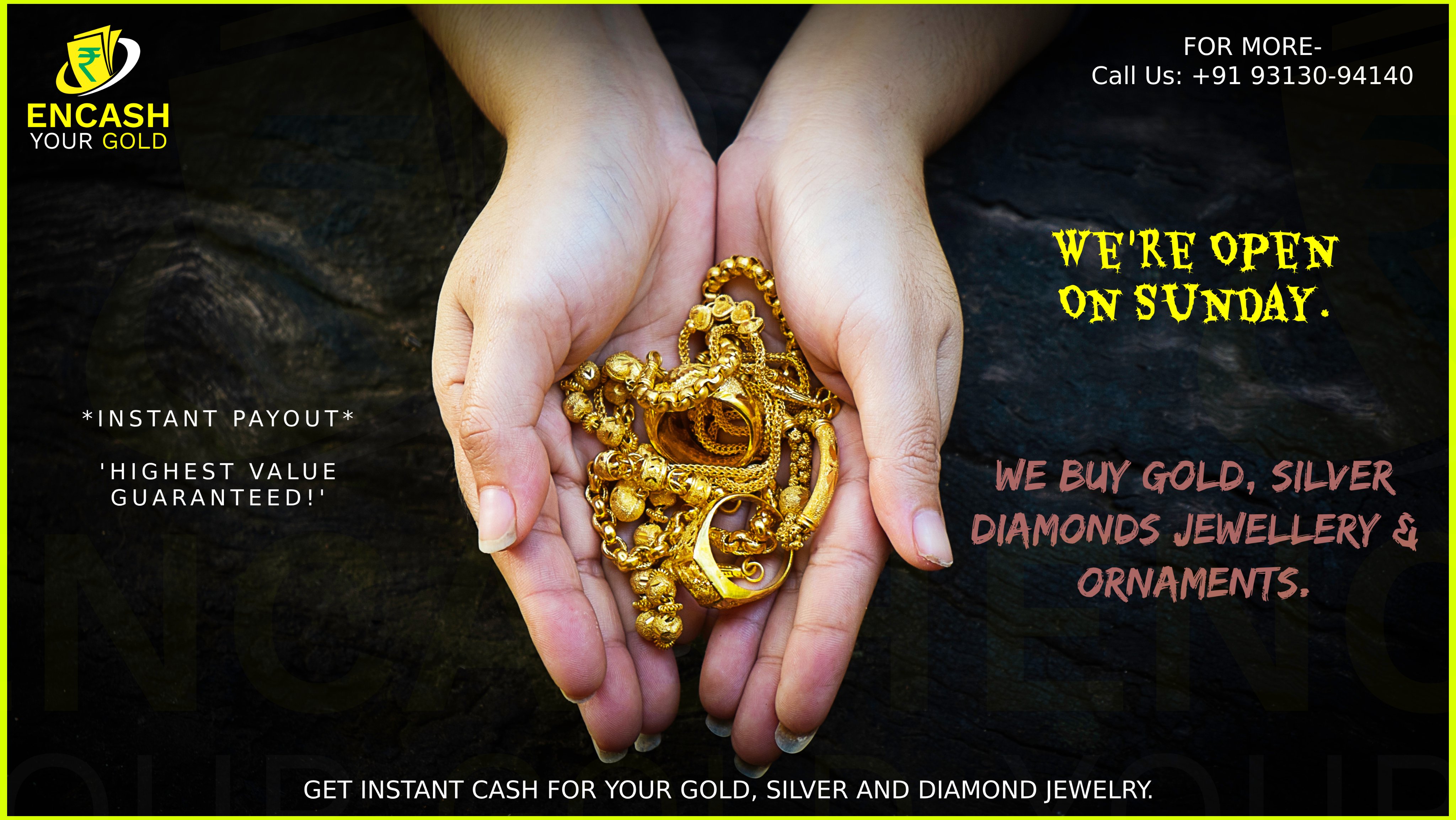 Cash for hotsell gold open sunday
