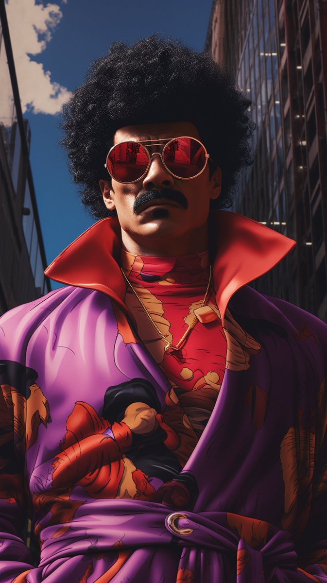 MasterCraftAI's tweet photo. Presenting Mr Satan

#AIFashion #DragonBall #DragonBallDaima #aiart #cosplay #cosplayer #ai #midjourney #runwalml #HalloweenCostumes https://t.co/ldgEIDce82