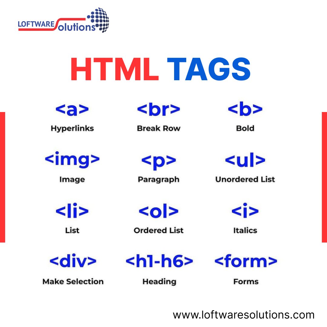 loftware_S's tweet image. 🤿 Diving into the Fascinating World of HTML Tags 🌐!
These Little Snippets of Code are the Building Blocks of the Web. Let&apos;s Unlock Their Potential! 💻🚀

#loftwaresolutions #html #webdevelopment #CodeMagic #TechExploration #LearnToCode