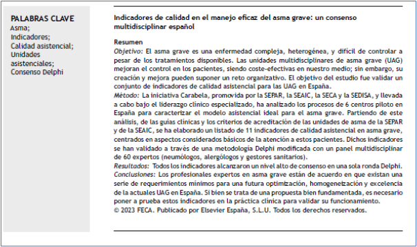 JHealthQualityR's tweet photo. 📰 Indicadores de calidad en el manejo eficaz del asma grave: un consenso multidisciplinar español
✏️Original en el @JHealthQualityR #RevistaSECA #JHQR
👉 https://t.co/TbG58VlRZp
✅#CalidadAsistencial #Asma #UAG #Indicadores #UnidadesAsistenciales #ConsensoDelphi https://t.co/fz8NP4zzpa
