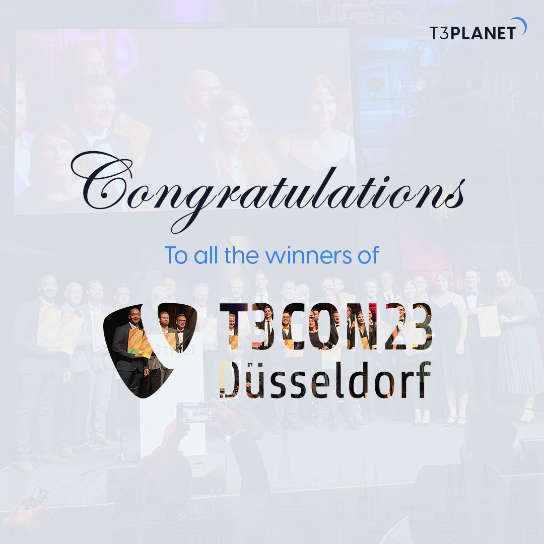 t3planet's tweet photo. Congratulations, To all the Winners of the TYPO3 Gala Awards. It has been a Wonderful TYPO3 night at TYPO3 Conference 2023.🏆🥇 🚀
#T3CON23 #TYPO3 #TYPO3Community #Winners #T3Planet #TYPO3 #T3CON #Dusseldorf #TYPO3Award #TYPO3Conference #Community https://t.co/sRtN8v8HJb