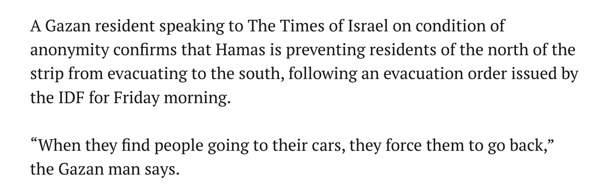 elikowaz's tweet photo. "When they [Hamas] find people going to their cars, they force them to go back."

There is no limit to their evil.

#FreePalestineFromHamas https://t.co/nl6Srdcq8L