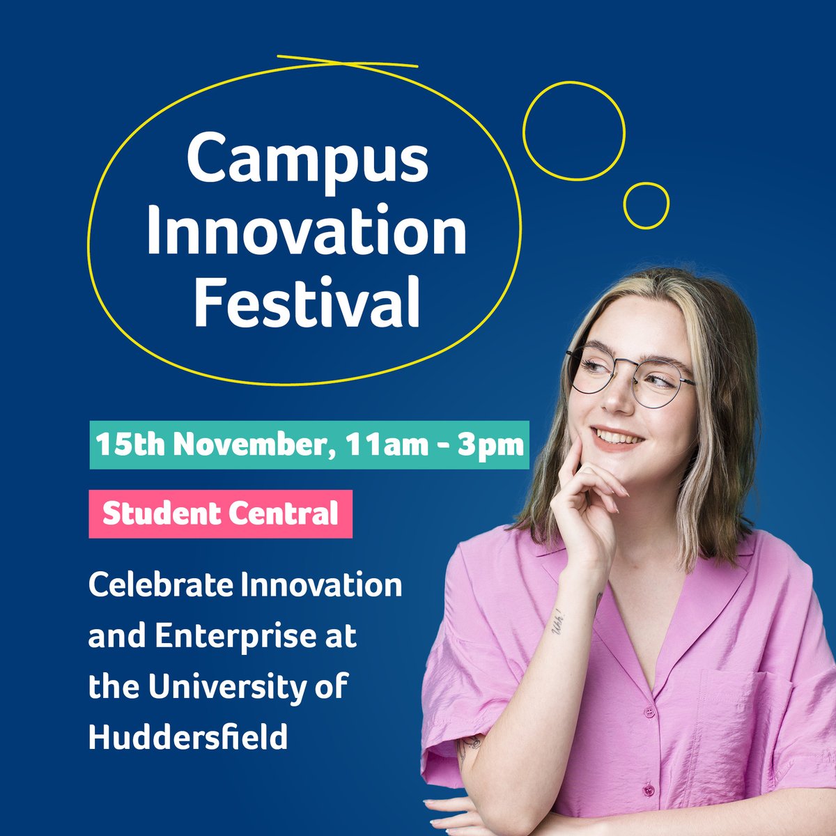 It's back! 

We're excited to be holding our Campus Innovation Festival again next month on Wednesday 15 November. 

Come and join us!