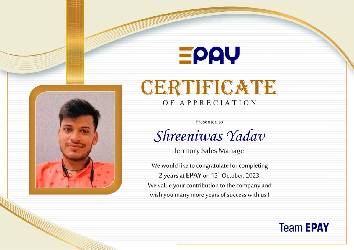 epaymark's tweet photo. Congratulations On Your Work Anniversary Shreeniwas Yadav..🥳🎂🥳 https://t.co/hoBc7wU7VP