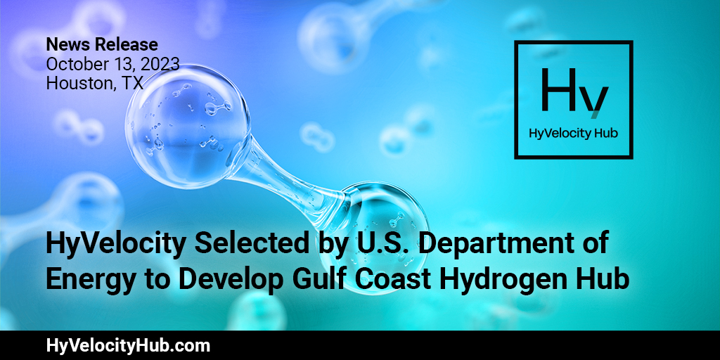 The #HyVelocity Hydrogen Hub has been selected for <a href="/ENERGY/">U.S. Department of Energy</a> funding to develop a Regional Clean Hydrogen Hub! This historic investment will help us expand the clean hydrogen ecosystem along the Gulf Coast in Texas &amp; Southwest Louisiana. hyvelocityhub.com/support/hyvelo…