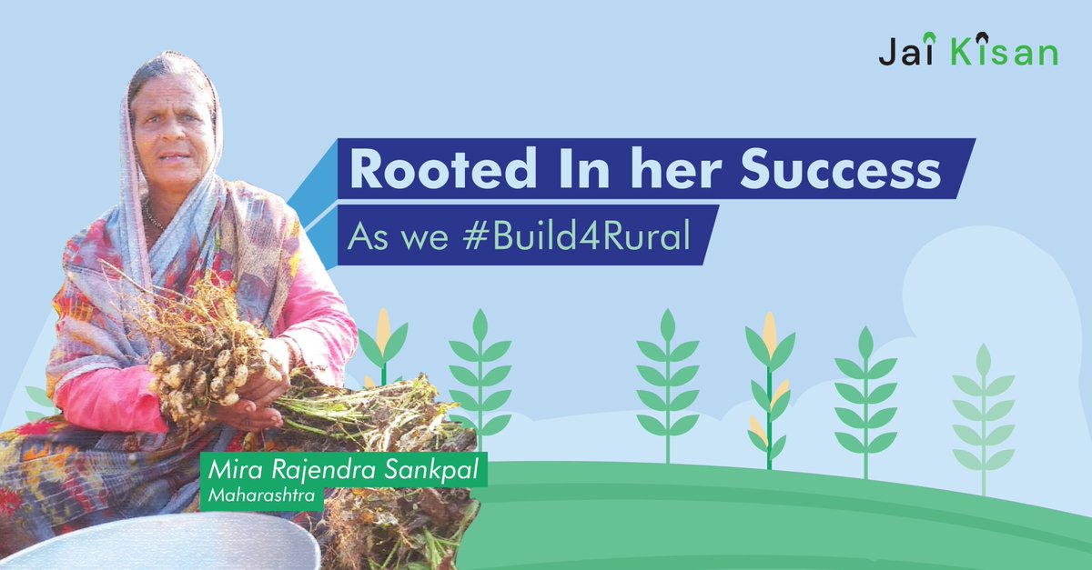 “With Jai Kisan’s support, I could purchased good-quality agri inputs on time for groundnut and cotton farming” Mira says; she hopes to increase her income to be able to support her children and get them high-quality education. Read her story here: linkedin.com/feed/update/ur…