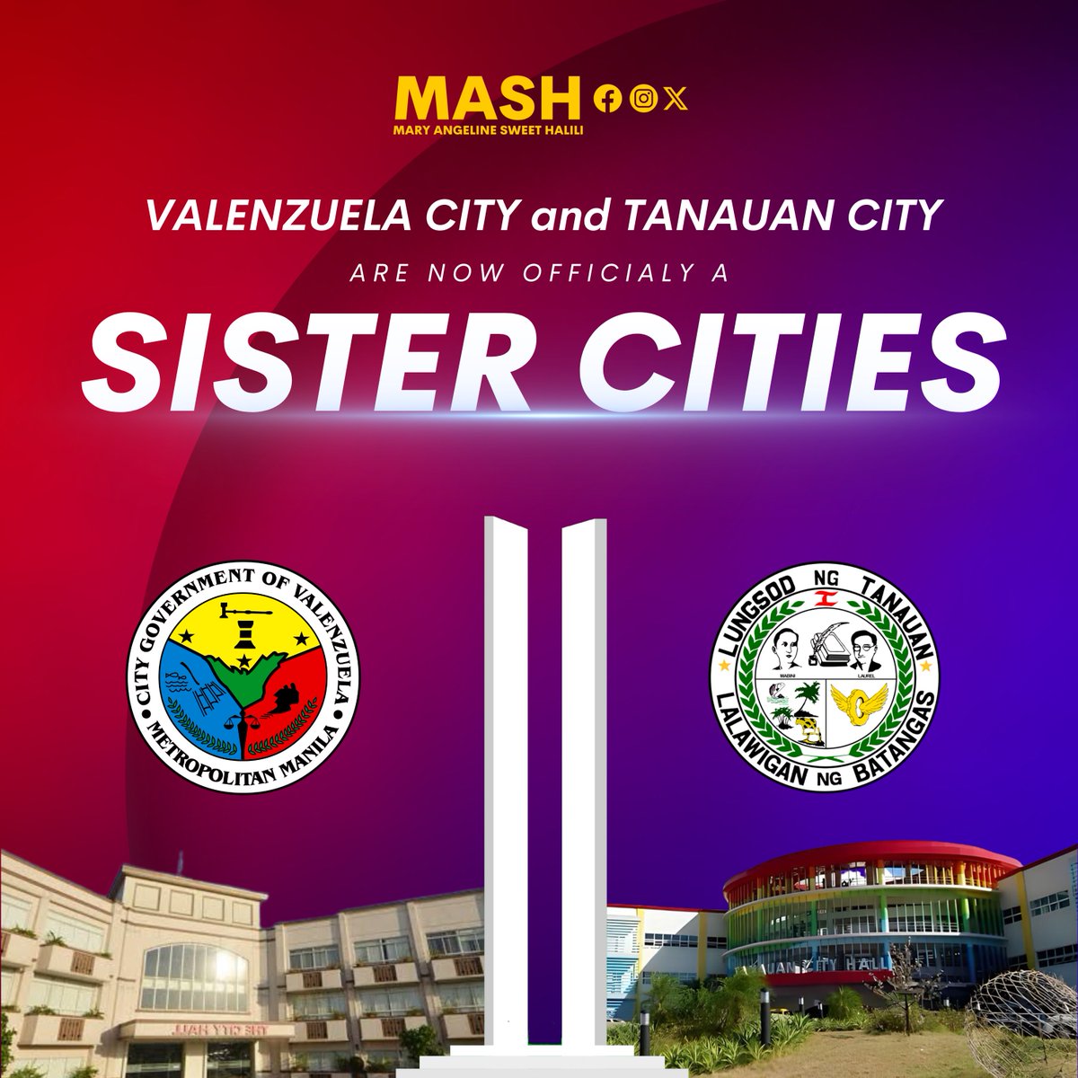 SweetHalili's tweet photo. TANAUAN CITY 🤝 VALENZUELA CITY

Ngayong araw ay isinagawa ang signing on agreement kung saan pinag tibay ang SISTERHOOD ng Pamahalaang Lungsod ng Tanauan sa Batangas at Valenzuela sa Manila. https://t.co/5E9ZMXmNIH