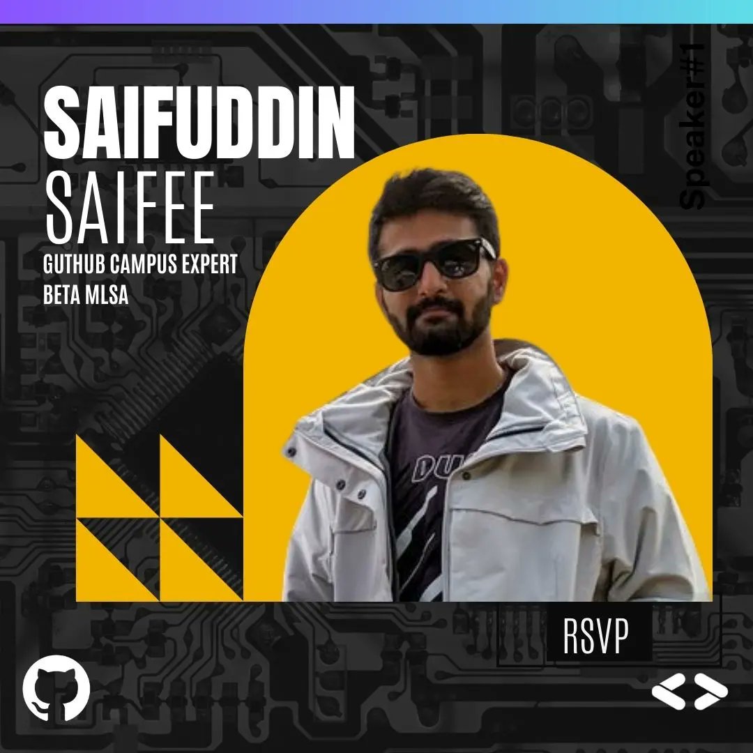 GDGUCOE's tweet photo. 📍Join us in person for an exciting GDSC event! Let's kick off Hacktoberfest and dive into the world of Git and GitHub. 🌟
We're glad to announce that @SaifSaifee_dev is the Guest Speaker for the Event. #GDSCUCOE #GDSC #Hacktoberfest #GitAndGitHub101 https://t.co/KWxkr426tE