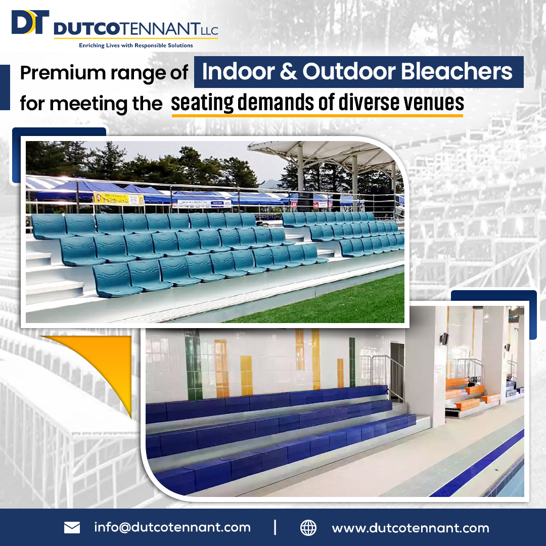 Dutcotennant's tweet image. Experience seating excellence with Dutco Tennant LLC! We bring you Indoor/Outdoor Bleachers designed to elevate your event space. Check out what’s in our store at tinyurl.com/yc7f745w now.

#bleacher #seatingsystem #construction #seatingsolutions #DutcoTennantLLC