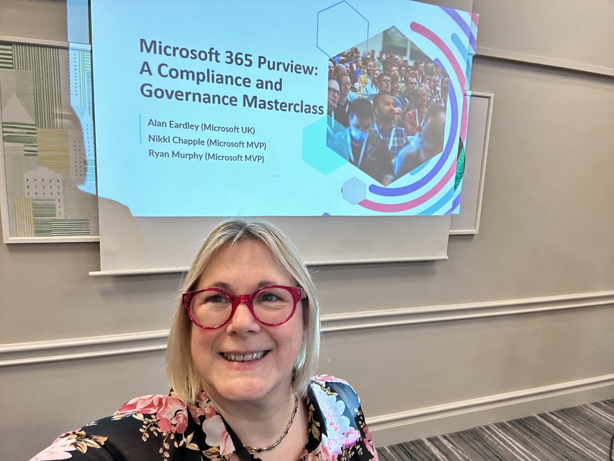 ChappleNikki's tweet image. Looking forward to our workshop today on Microsoft Purview with ⁦@al_eardley⁩  and ⁦@RyanJohnMurphy4⁩ at South Cost Summit #SCS2023