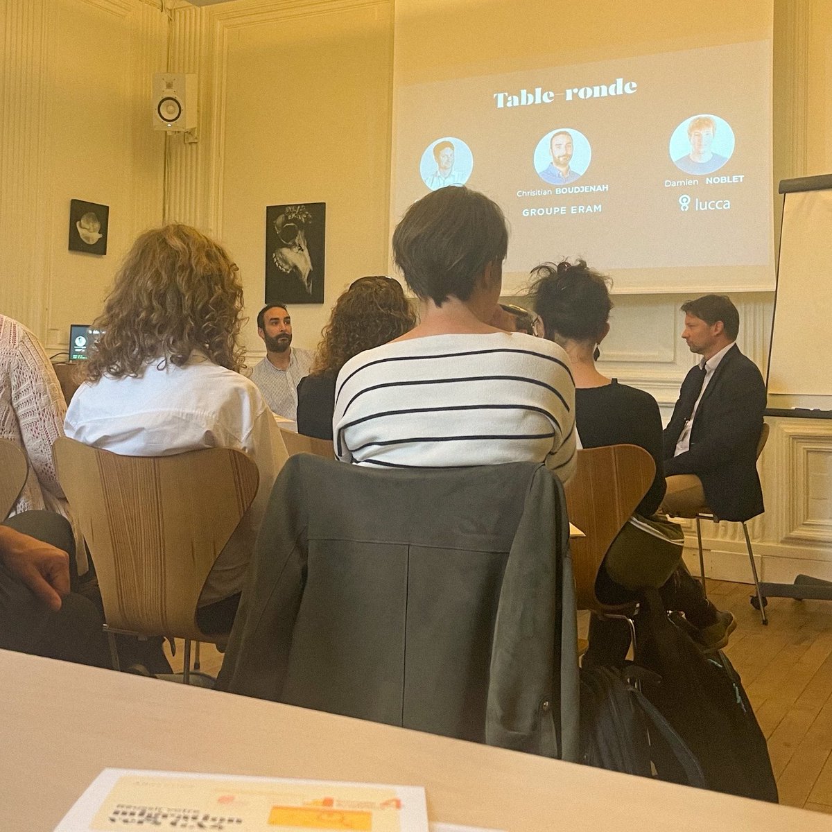 La table ronde commence avec l’intervention de Christian du <a href="/GroupeEram/">Groupe Eram</a> et de Damien, du <a href="/LuccaSoftware/">Lucca</a> !