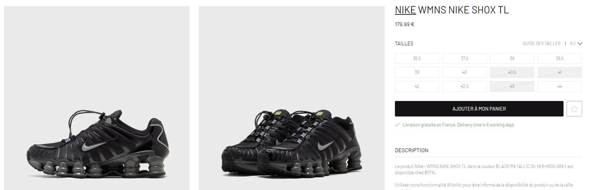 more_sneakers's tweet photo. EMEE ONLY : Women's Nike Shox TL 'Black Grey'
Late drop on BSTN including big sizes
FR:https://t.co/ARWwJywc5N
UK:https://t.co/olsQG4EaCy
NL:https://t.co/VOnbPiH2Ja
DE:https://t.co/2dgETK4G4f https://t.co/rJrCAhcbpy