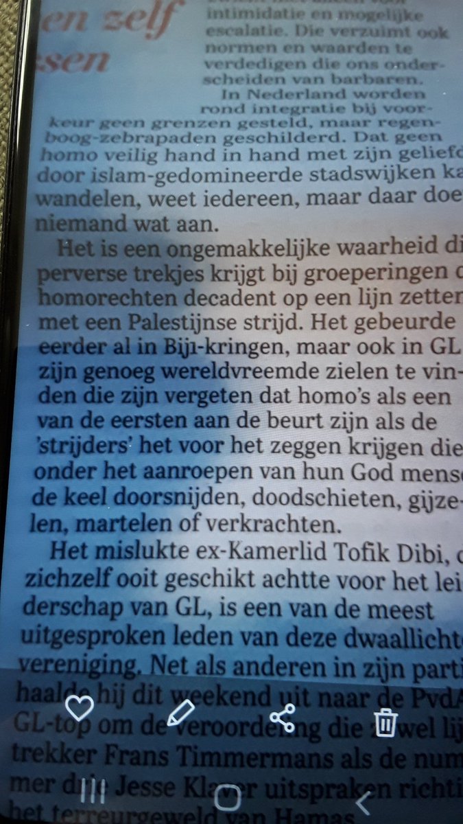 alletijden's tweet photo. @raiseparadise "Dat geen homo veilig hand in hand met zijn geliefde door islam-gedomineerde stadswijken kan wandelen, weet iedereen, maar daar doet niemand wat aan" #Telegraaf #WouterdeWinter deze week https://t.co/neDbPON6e6