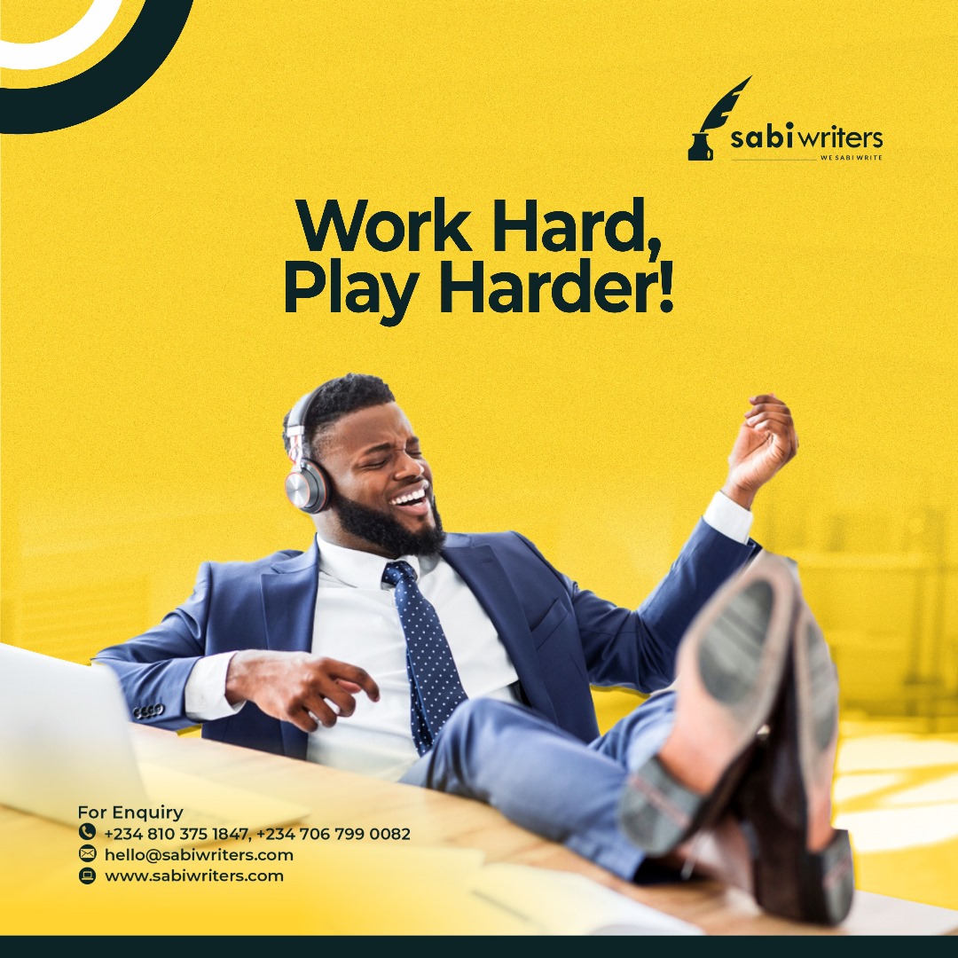 sabiwriters's tweet photo. Life is all about creating a healthy balance between work and play.
Over here at Sabi Villa, we do our work well but we don’t forget to play!
You should do the same.
#sabiwriters #wesabiwrite #writingexperts #contentexperts #weekendvibes #makingmemories https://t.co/hCzcOBDQM8