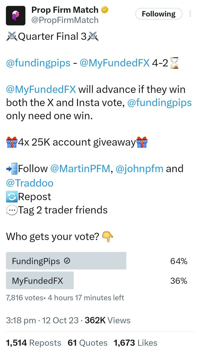Cityzen_EA's tweet photo. @fundingpips ⚔️ https://t.co/KaZnVVKZHj