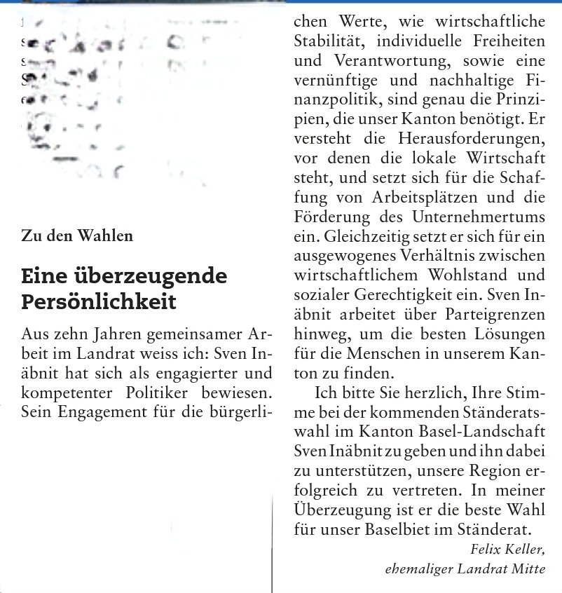 <a href="/sveninaebnit/">Sven Inäbnit</a> eine überzeugende Persönlichkeit - heute im Allschwiler Wochenblatt mein Leserbrief #Wahlen #Ständerat