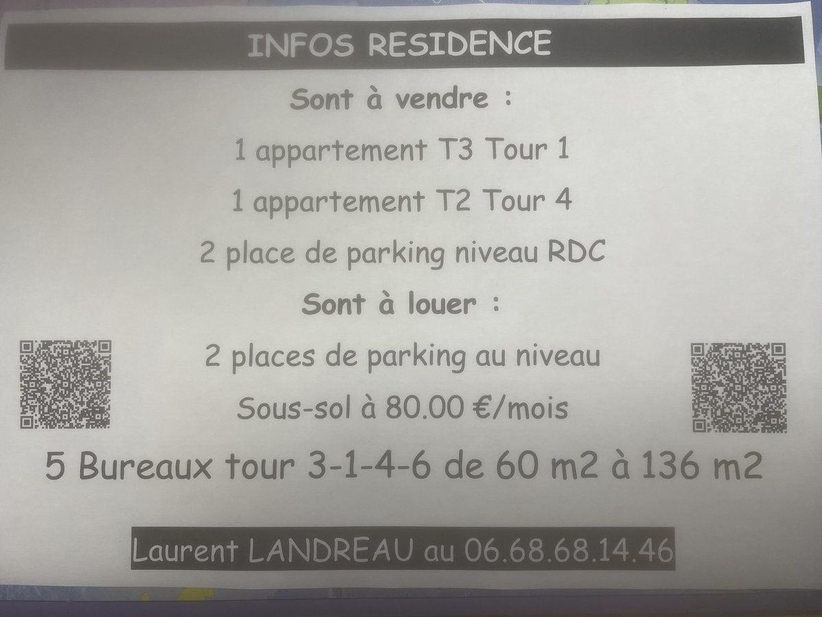 pour infos 
Régisseur dans la résidence, des locaux sont a louer ou a vendre 
Les jardins de Gambetta 74 rue Georges Bonnac 3300 Bordeaux Meriadeck
#Bordeaux <a href="/NvelleAquitaine/">Nouvelle-Aquitaine</a> <a href="/BxMetro/">Bordeaux Métropole</a> <a href="/Bordeaux/">Bordeaux</a> <a href="/Meriadeck/">Meriadeck</a>