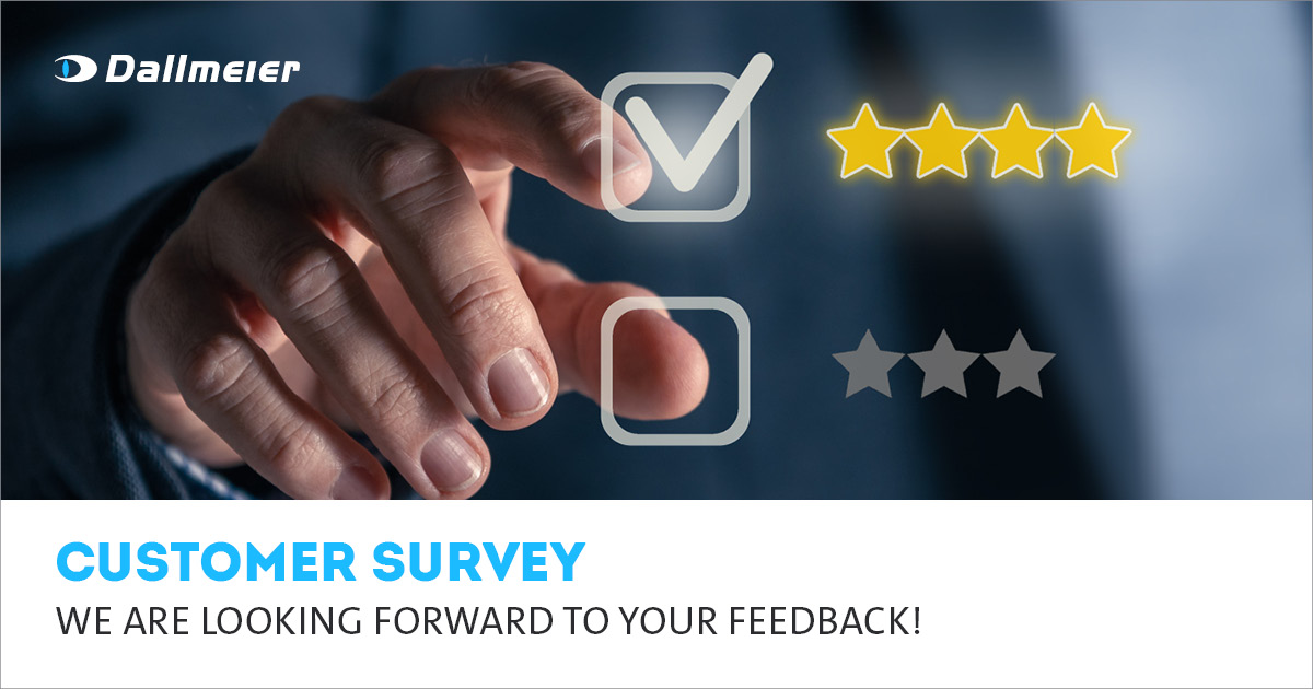 Dallmeier_com's tweet photo. 📑 Give us your feedback 😊 #CustomerSurvey #VideoSecurityTechnology

Are you Dallmeier partner or user? Then give us 5 minutes of your time. ⏱️
✔️10 quick questions wait 👉 your feedback helps us improve.

👍 Join the survey here 👉  https://t.co/ABJUmIAGyh
😊 Thanks in advance https://t.co/tDk9gHDE92
