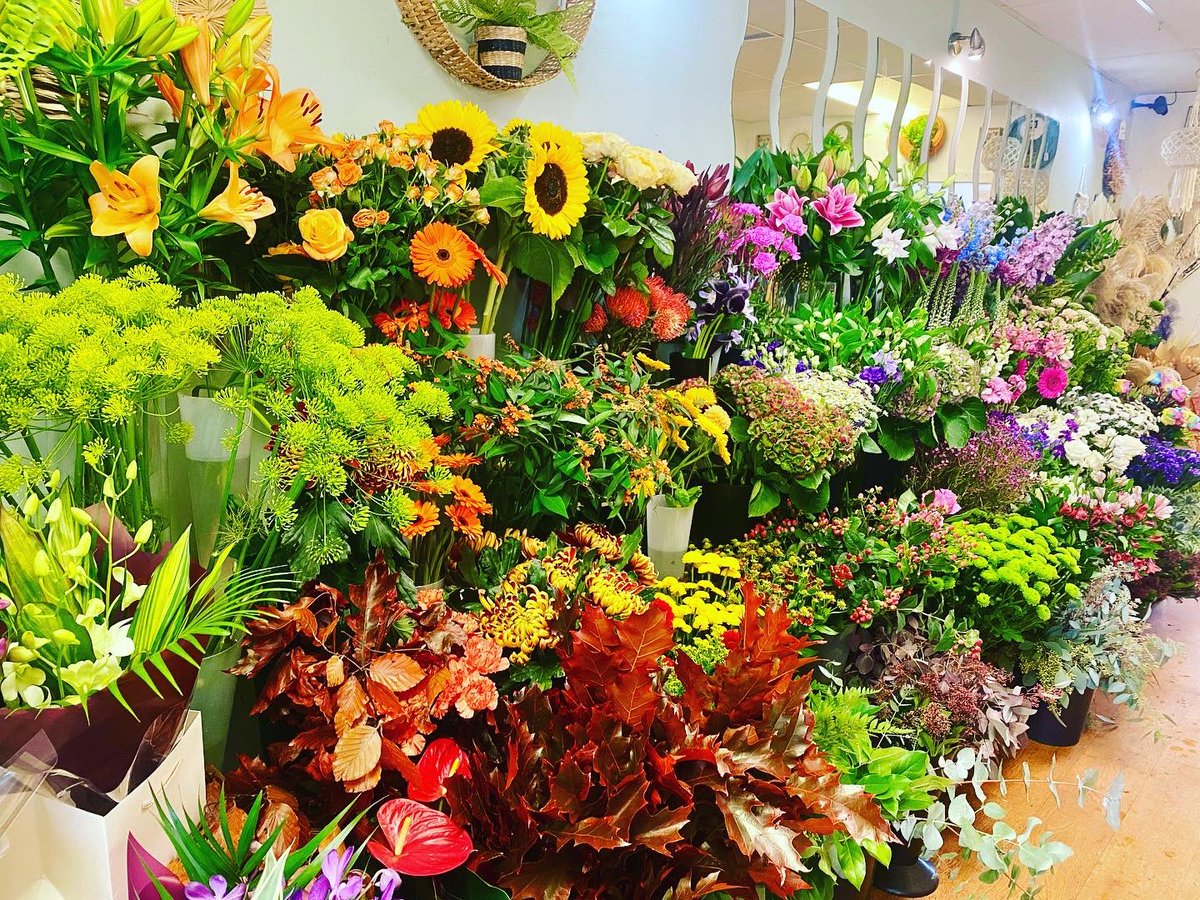 We have a beautiful, full flower stand all ready for the weekend! Treat yourself?Bring a smile to someone’s face? A little something to say thank you?Plenty of reasons to call in and we will create the perfect gift for you no matter how big or small 💐🍂🍁🌻

#florist #flowershop