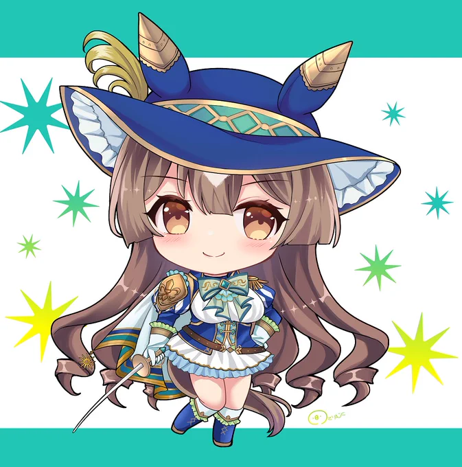 凱旋門チャンミ始まったのでシュヴァリエダイヤちゃん!!一緒に頑張ろうね#ウマ娘 #サトノダイヤモンド 