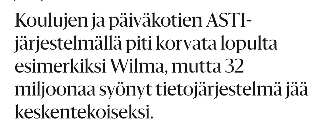 Mikäs pyörö-ovi tämän projektin taustalla on? 

Gofore on ollut alusta asti mukana tässä ja nyt se on palkannut hankepäällikön Helsingin kaupungilta Goforen liikkeenjohdon konsultiksi.

Kenen etuja tämä hankepäällikkö ajoi? Omaa uraansa Goforessa?

hs.fi/kaupunki/art-2…