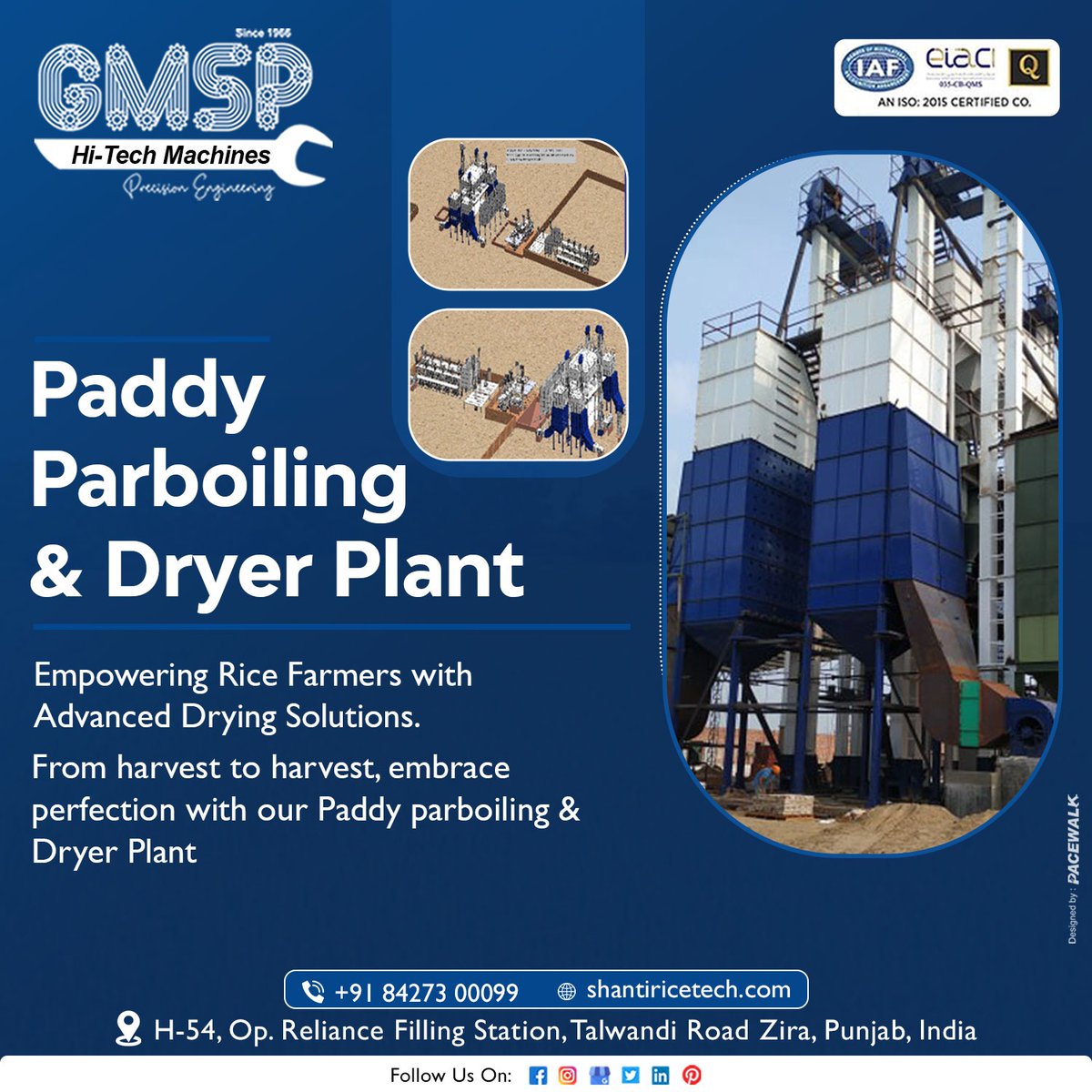 GmspHighTech's tweet image. 𝐆𝐌𝐒𝐏 𝐇𝐢-𝐓𝐞𝐜𝐡 𝐌𝐚𝐜𝐡𝐢𝐧𝐞𝐬

 This specialized plant is designed to enhance the quality and shelf life of rice by employing a two-step process:  Parboiling and Dryer.  

#RiceProcessing #Parboiling #DryingPlant #QualityRice #NutrientEnrichment #SustainableAgriculture