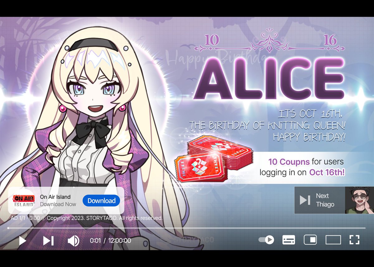 Off_Air_Island's tweet photo. #KnittingQueen
#Alice #HappyBirthday
๐https://t.co/IJiQt9FoAZ
Happy Birthday Alice! ๐
Login today for free 10 coupons! https://t.co/SRwMdqj77n