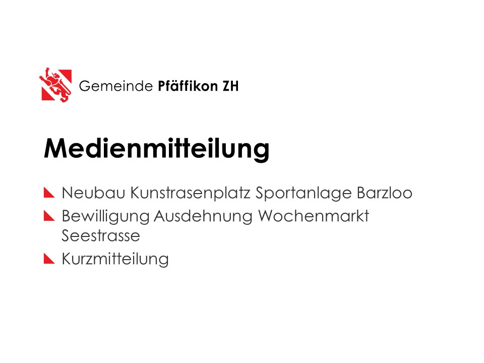 Medienmitteilung des Gemeinderats Pfäffikon ZH

Weitere Infos unter: pfaeffikon.ch/2023/10/13/pro…