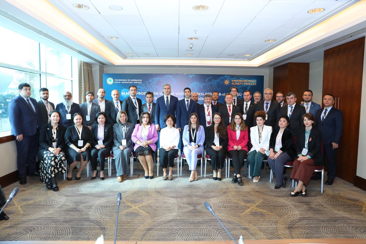 Within 🇦🇿's Chairmanship to the Almaty Process, senior officials of 🇦🇿🇰🇿🇰🇬🇹🇯🇹🇷🇮🇷🇮🇹🇵🇰🇹🇲🇺🇿, @UNmigration & @Refugees gathered in Baku to discuss int'l #migration and #refugee issues at the 8th Senior Officials' Meeting of the Process where priorities set by 🇦🇿 were also adopted.