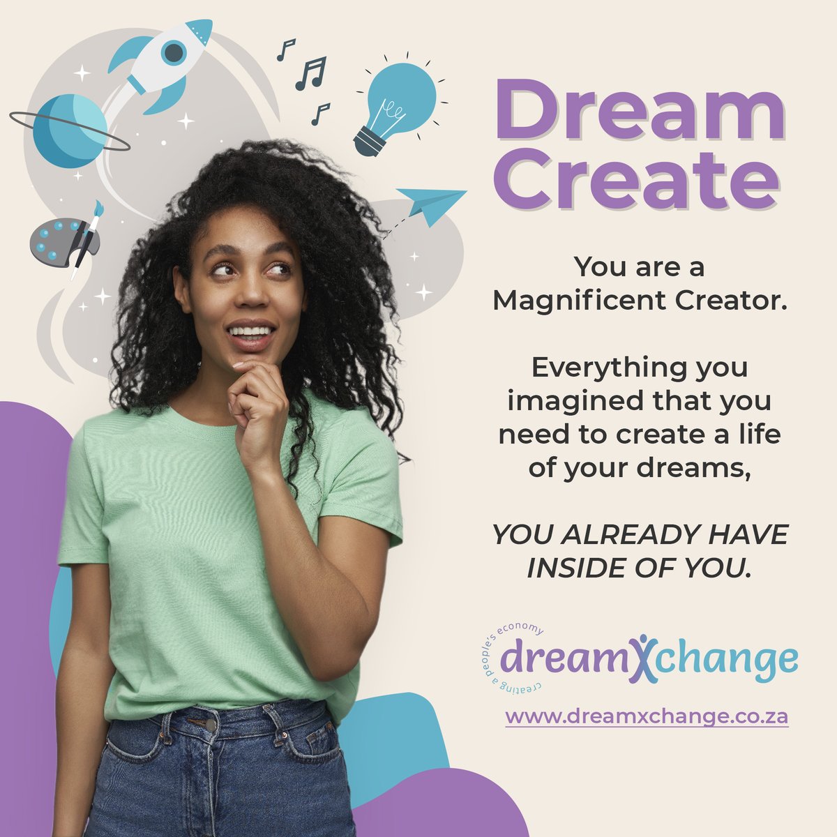 dreamXchange_'s tweet photo. To enjoy more DreamCreate videos on how to tap into your innate creativity, check out our DreamXchange Facebook and Instagram pages.
#PeopleHelpingPeople #ThePowerOfUs #dreamXchange #SelfEmployment #PeoplesEconomy #DreamCreate https://t.co/v8G8UVcKLk