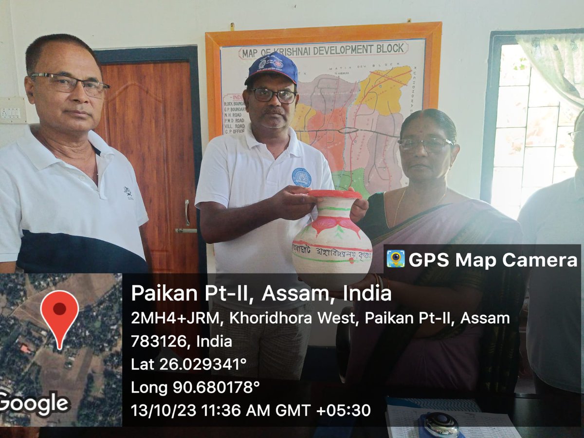 NSSHabraghat's tweet photo. Amrit kalash Yatra Meri Maati Mera Desh Organised by NSS unit Habraghat Mahavidyalaya,Krishnai goalpara Assam today on 13th October 2023 and local community peoples also participated in the problem... https://t.co/aRQSJu5i7u