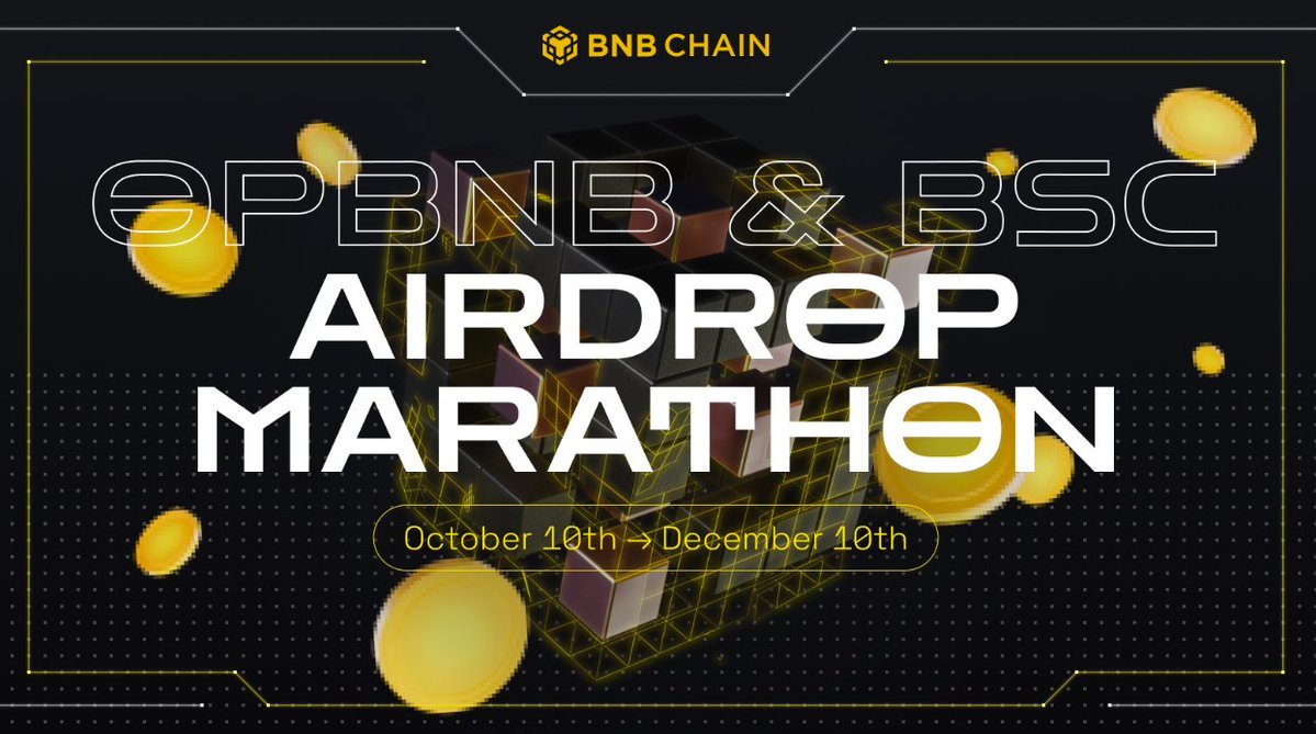 perpx_fi's tweet photo. The BNB Chain Airdrop Marathon is here! From Oct. 10th to Dec. 10th

#perpx https://t.co/IBrIAi9dgM