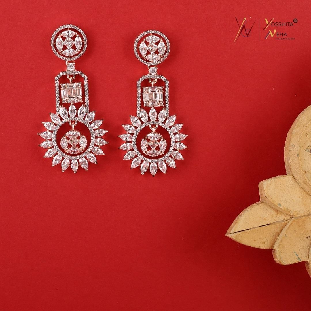 Make a statement with these exquisite diamond earrings. Their timeless design is perfect for any occasion. Buy It with @yosshitanehafashionstudio

#yosshitanehadesign #yosshitanehafashionstudio #AmericanDiamondJewelry #americandiamondearrings #silverdiamondearring