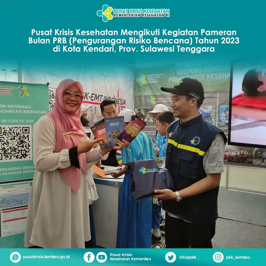 infoppkk's tweet photo. Salam sehat #Sobatkriskes

Pusat Krisis Kesehatan ikut memeriahkan Peringatan Bulan Pengurangan Risiko Bencana (PRB) tahun 2023 di Kota Kendari, Prov. Sulawesi Tenggara.

#PeringatanBulanPRB
#Kendari
#BulanPRB
#Puskriskes https://t.co/jwykOmC2Dy