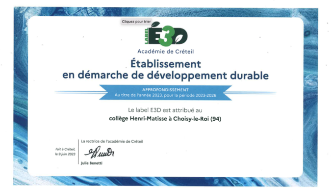 Collège Henri-Matisse (Choisy-le-Roi) tweet media