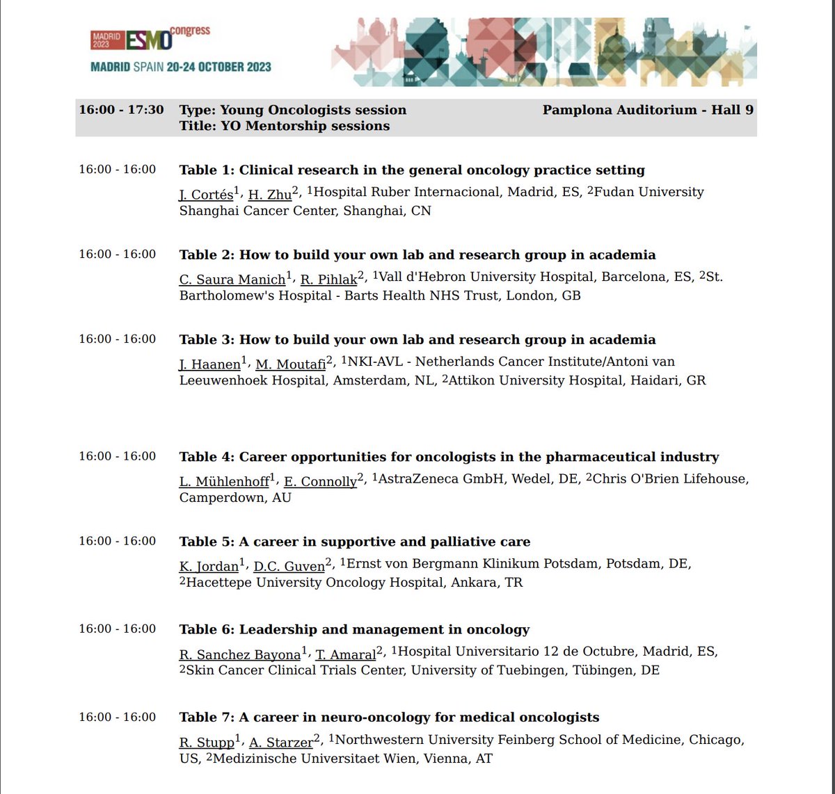 Teresa Amaral, MD, PhD (@teresasamaral) on Twitter photo It is always a pleasure to join the #ESMOYOC sessions! If you want to learn more about any of the topics below, this is your chance to have a relaxed & friendly conversation & have your doubts cleared.
I will join <a href="/Rodrosb/">Rodrigo Sánchez-Bayona</a> to discuss #leadership & #managment in #oncology
#ESMO23 It is always a pleasure to join the #ESMOYOC sessions! If you want to learn more about any of the topics below, this is your chance to have a relaxed & friendly conversation & have your doubts cleared.
I will join <a href="/Rodrosb/">Rodrigo Sánchez-Bayona</a> to discuss #leadership & #managment in #oncology
#ESMO23