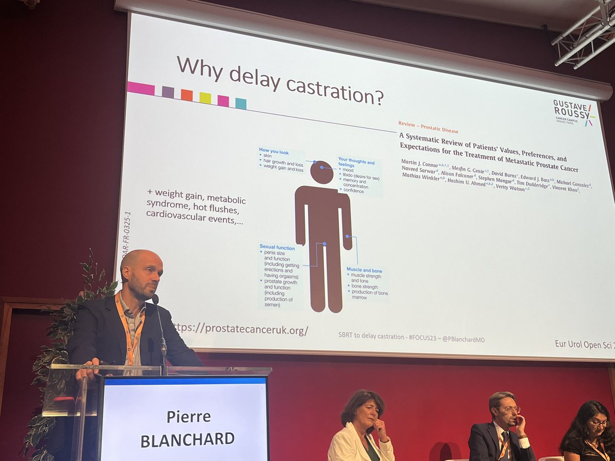 BenjaminPradere's tweet photo. @PBlanchardMD giving a superbe & convincing talk on the best way to use SBRT to delay castration
#FOCUS23 @FocusMeeting @ZilliThomas @achoud72 @UrologieParis https://t.co/2oTYq0BJrq