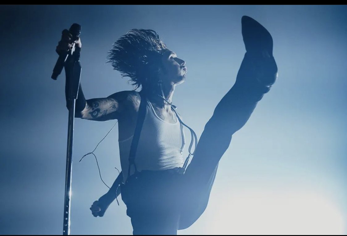 PotatoBVBQueen's tweet photo. WHO TOOK THIS. Another #GPOA(Gratuitous Picture Of Andy). The silkie chicken vibes are strong with this one. Andy’s the only one in rock/metal who harnesses the power of the silkie chicken. But whoever took this photo did Andy really dirty. 😭😂 https://t.co/GpElRJ6vA2