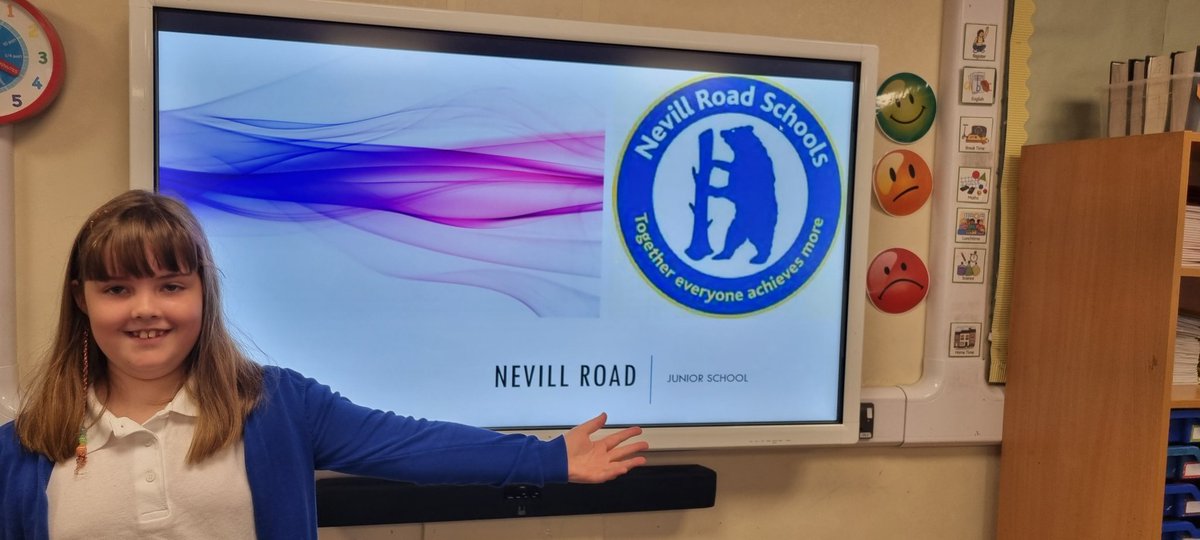 NRJuniors's tweet photo. Georgia has shown an amazing example of one of our aspire keys this week. Going above and beyond to create a presentation all about Nevill Road Juniors School linked to our Computing lesson. #NRJComputing #aiminghigh https://t.co/BJW9CG8374