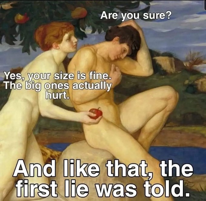 #lie #meme #funny#seizedoesntmatter #adam #eve# sex #porn #pornstar https://t.co/3HXGEtj02o<a href="/tag/lie"class="tags">#lie</a><a href="/tag/meme"class="tags">#meme</a><a href="/tag/adam"class="tags">#adam</a><a href="/tag/porn"class="tags"><span>#porn</span></a><a href="/tag/pornstar"class="tags"><span>#pornstar</span></a>