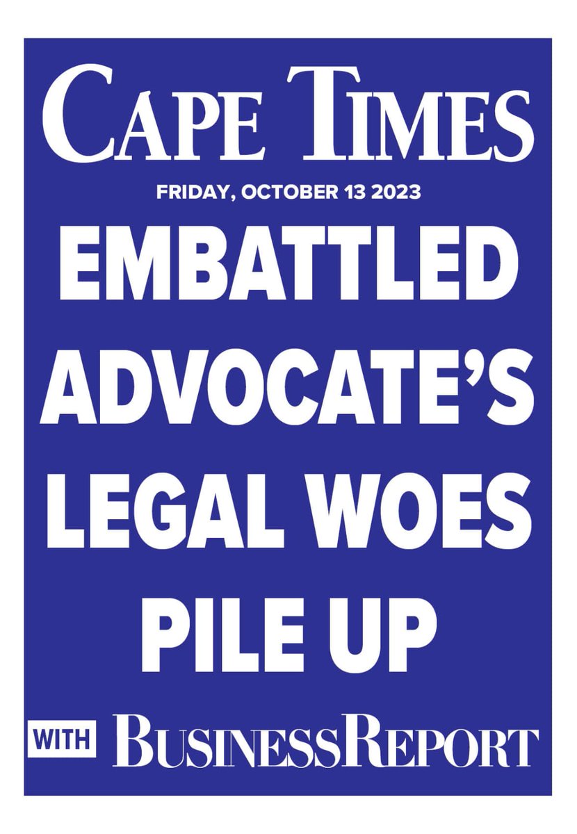 CouncilPractice's tweet photo. CAPE TIMES
#legalpracticecouncil #LPC #CapeTimes https://t.co/YKzwDzoCWG