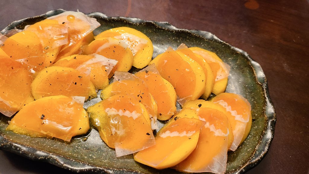 生ハム柿がうんみゃ〜季節ですわ🤤ﾝｰﾏｰ